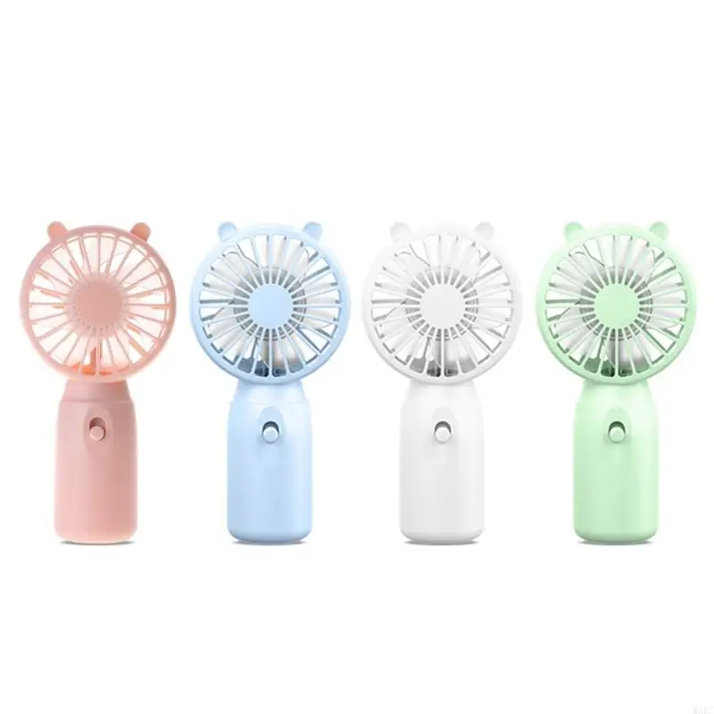 

Handheld Portable Fan Mini Cooling Fan Mute Design Powered by AA-Batteries 7-Blade Summer Cooler Sports Fan W8EC