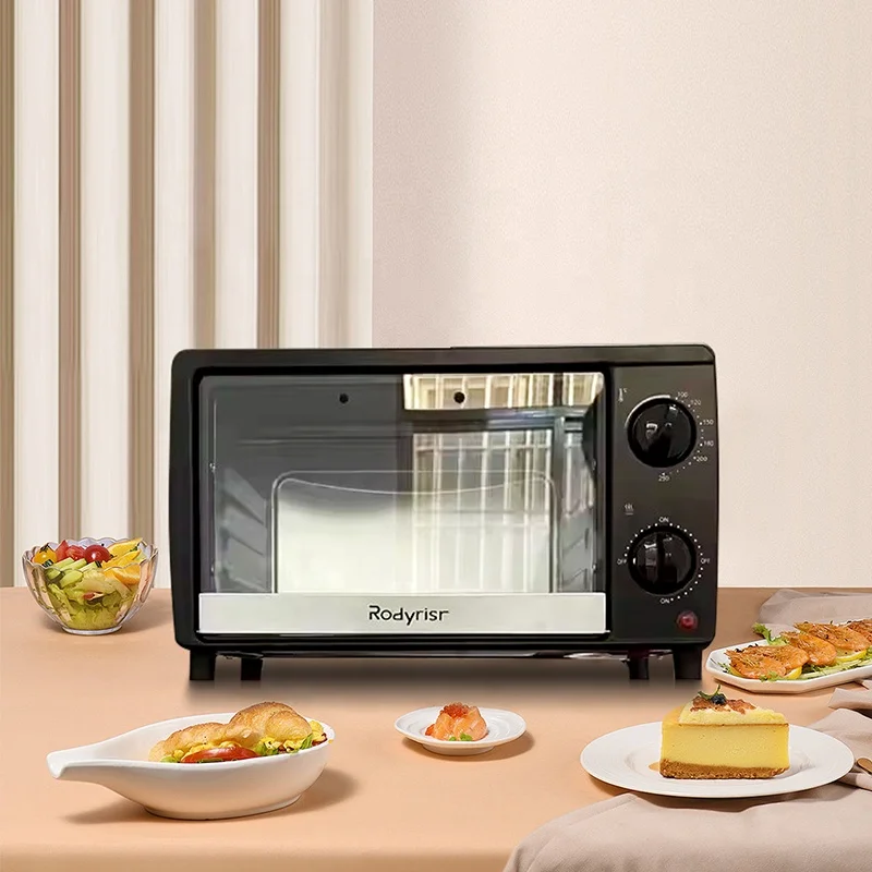 13L มินิเครื่องปิ้งขนมปังไฟฟ้าเตาอบถาดสองชั้น Smokeless ย่างในร่ม/กลางแจ้งในครัวเรือน Multi-Function KITCHEN เตาอบพิซซ่า