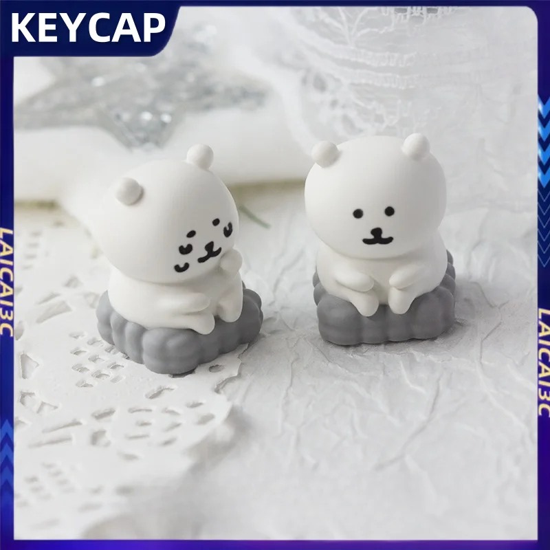

DIY самораздувающийся медведь, колпачок из смолы, вишневый профиль, механическая клавиатура, 3D аниме, мультфильм, индивидуальный подарок, аксессуары для ноутбуков и ПК