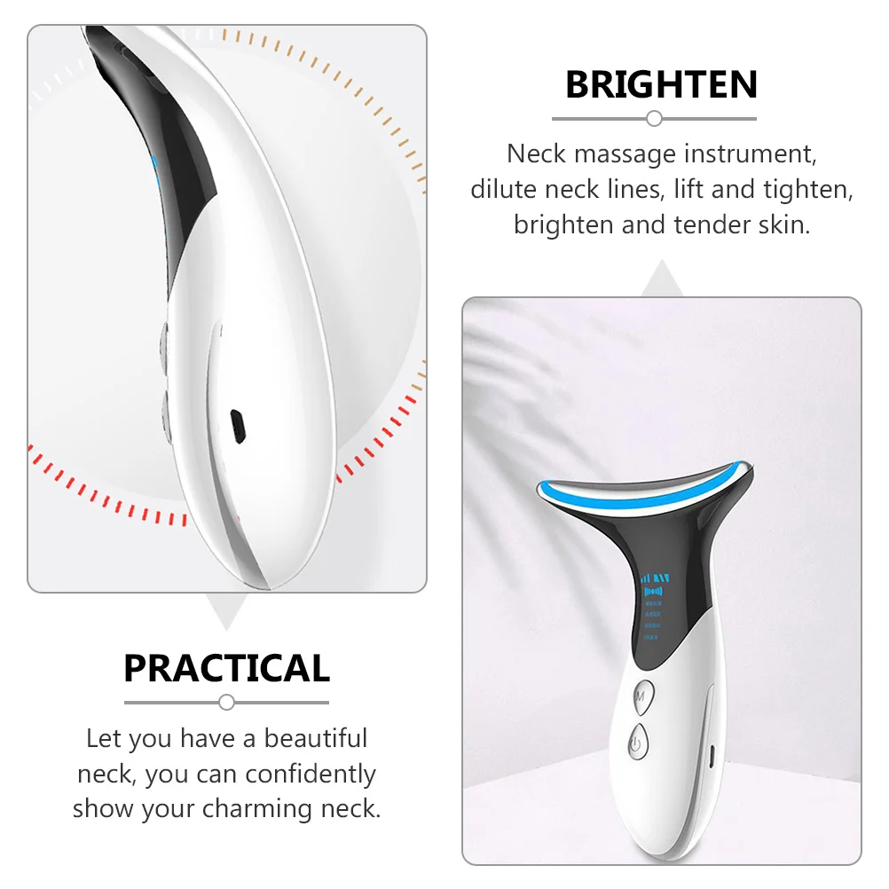 Instrumento de beleza recarregável para pescoço, material abs, anti-envelhecimento, dispositivo de aperto, massageador de decote, removedor de rugas, rosto