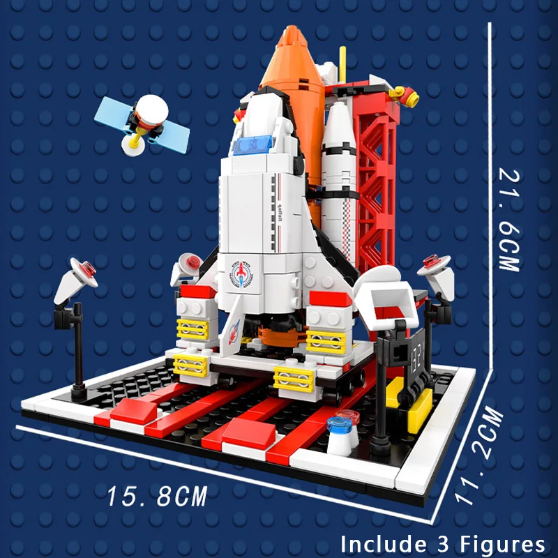 

ToylinX Launch Center Лунный посадник Модель Строительные блоки Космический корабль Фигурка космопорта Челнок Ракетные кирпичи Строительные игрушки