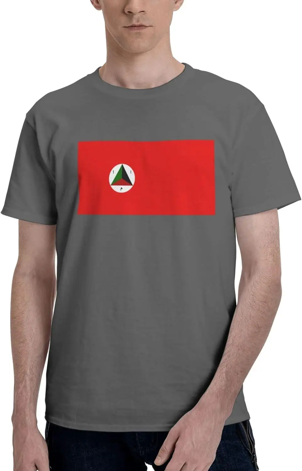 Afghan Army Flag 1978 Short Sleeve T-Shirt Cotton Soft Breathable Crew-Neck Black