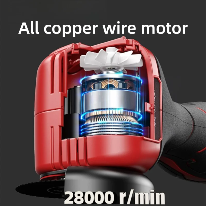 Meuleuse d'angle 28000 tr/min 16.8V, outil de meulage Rechargeable, Machine à polir sans fil, meuleuse de coupe en diamant, outil électrique