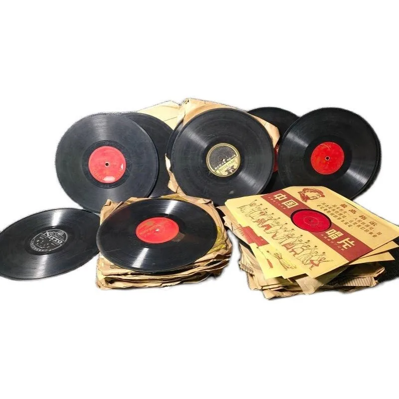 Vintage 78 RPM Phonograph Records Retro Bakelite Vinyl Disc Decor Ornament For Restaurant Club Window Display Prop Collectible