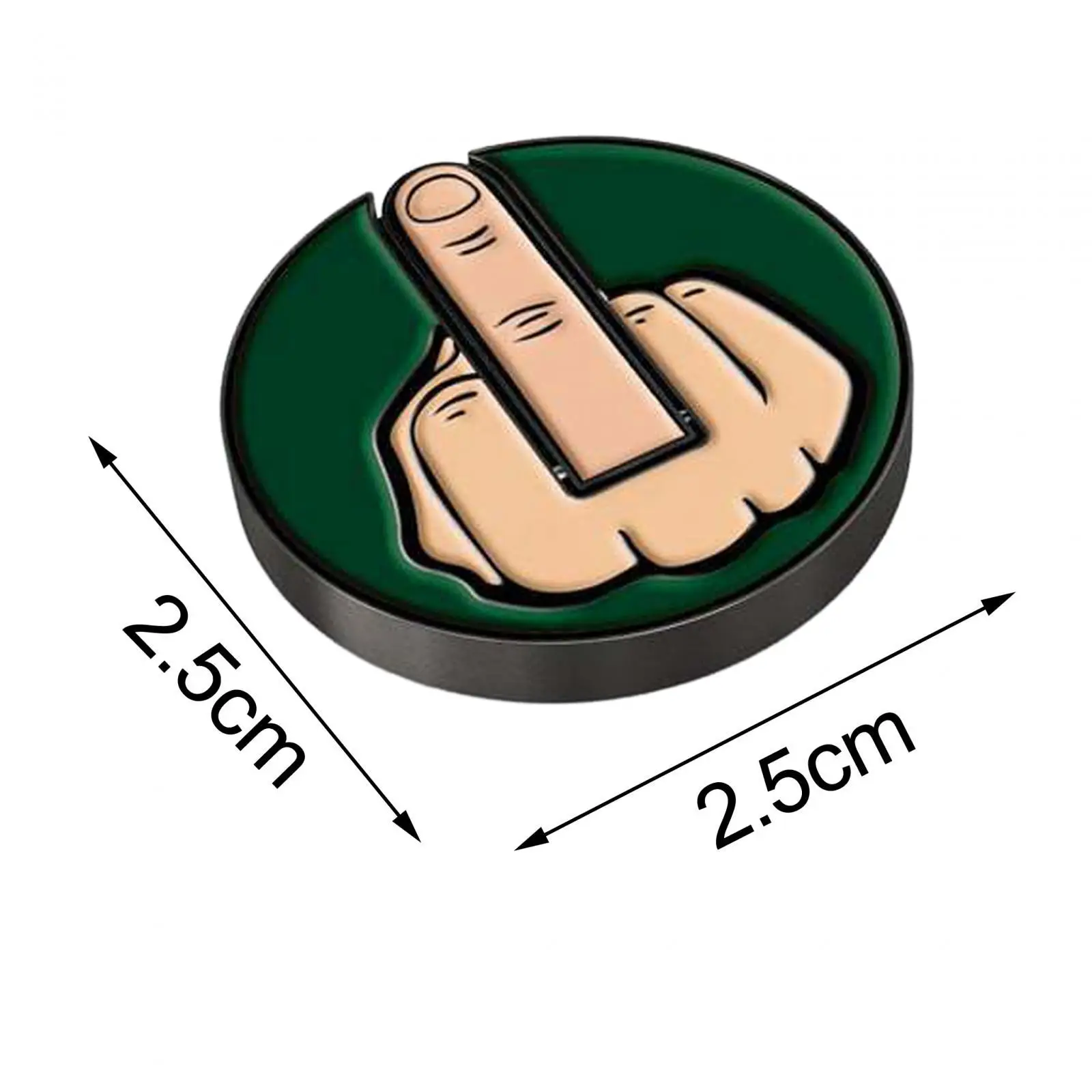 Lustige Mittelfinger-Thema Golfball Marker Golf Zubehör Liebhaber Eisenfarben