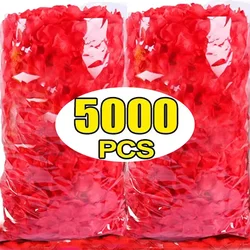 100-5000Pcs Artificial Fake Rose Petals Colorful Red White Gold Roses Petal Flowers for Romantic Wedding Party Favors Decoration