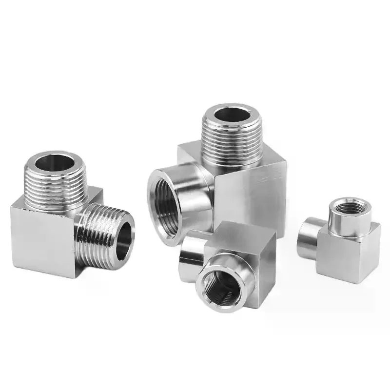 90 Degree Elbow Pipe Fitting 304 Stainless Steel High Pressure Female To Male Connector For Water Gas Seal