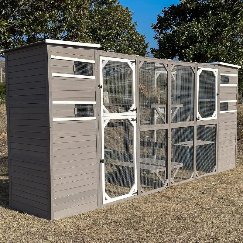 

【Лучшие продажи】Наружный корпус catio, защищенный от атмосферных воздействий, прикрепляется к окно, для нескольких кошек, простая сборка