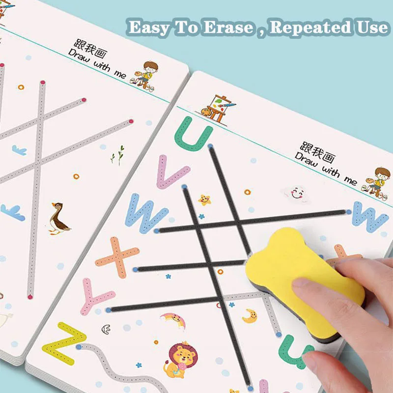 Pen Control Tracing Book For Kids Toddler Puzzle Fine Motor Painting Training Copy Notebook Early Educational Montessori Supplie