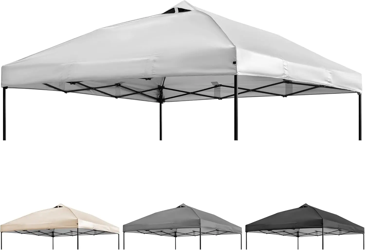 

10x10ft Canopy Replacement Top Pop Up Tent Cover Roof with Air Vent Waterproof for Outdoor Garden Patio Pavilion Sun Shade(Top O