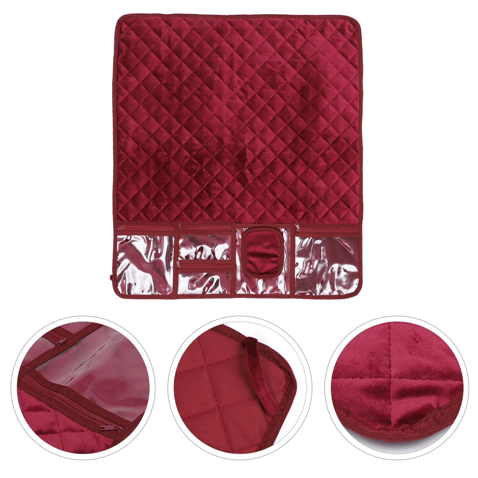 

Sewing Machine Dust Cover 600D Oxford Cloth Mat Pockets Storage Fold Carry Supplies Needles Scissors Thread Measure Controls