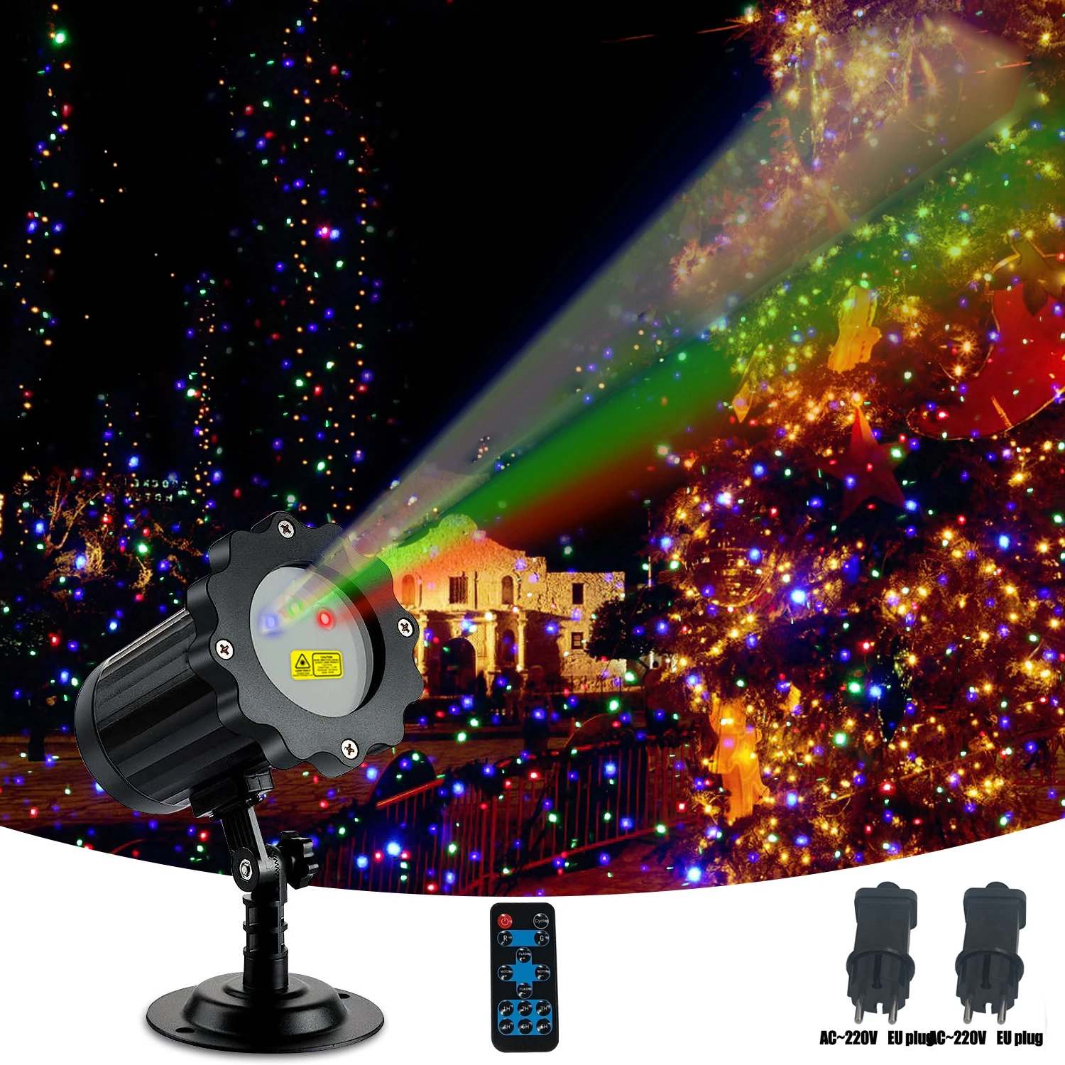 Laser Projector Outdoor Lights, IP65 Waterproof LED Christmas Lamps With Remote Control for Christmas, Party, New Year, Holiday
