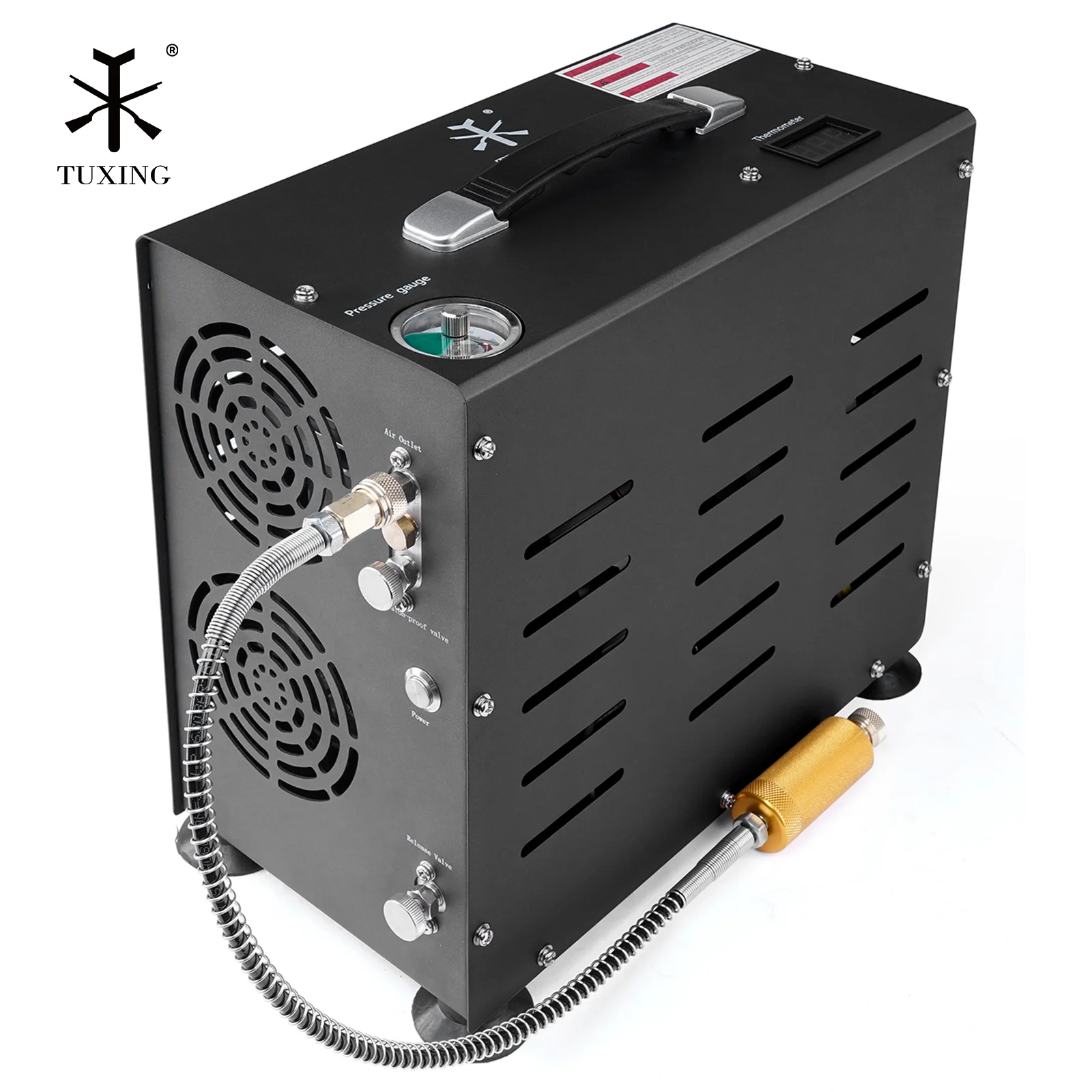 

Компрессор для пневматического оружия TUXING PCP, 4500psi/300bar, с автоматическим отключением, 800Вт, без масла и воды, портативный