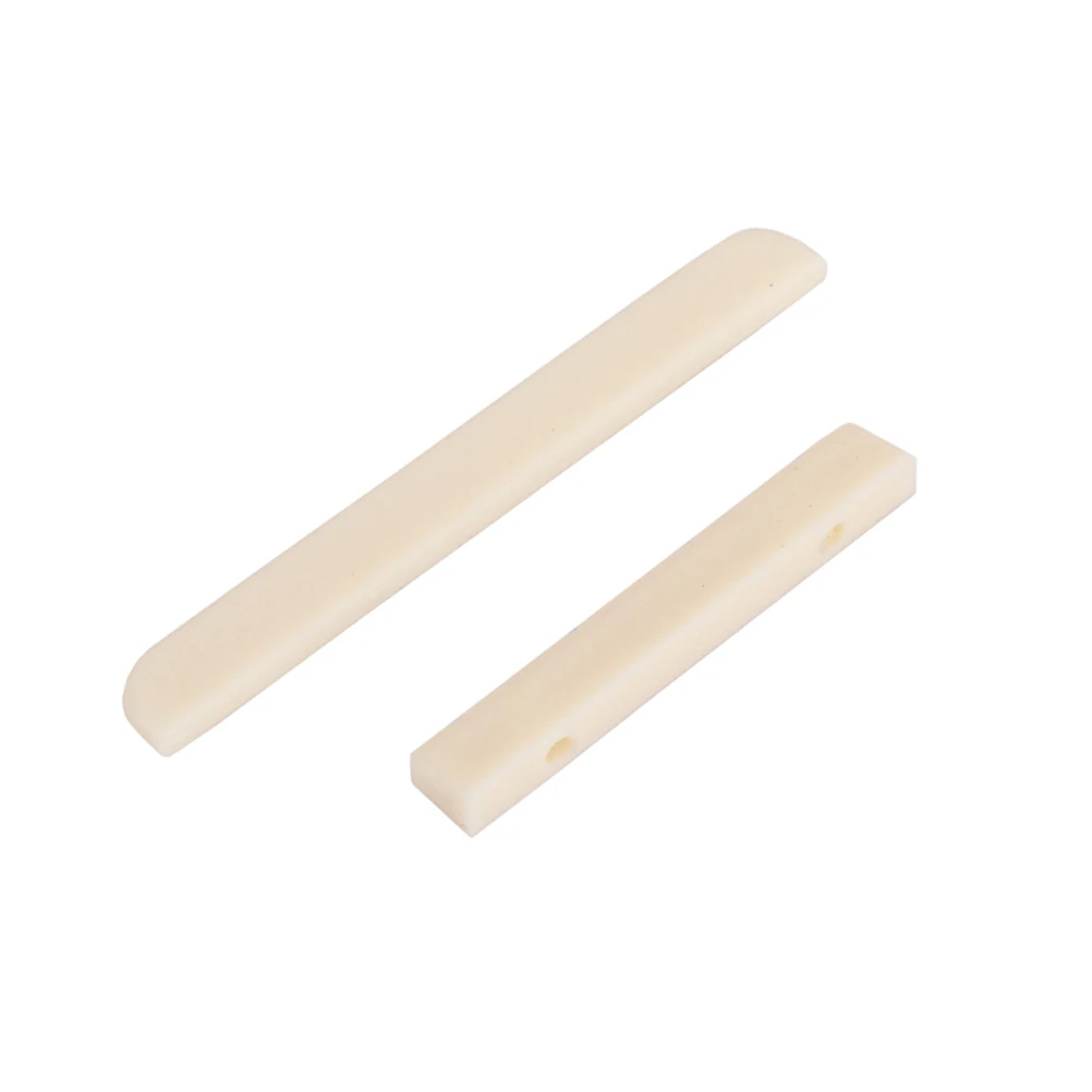 

Plastic Guitar Nut Saddle Kit Easy to Cut for Acoustic Bass Guitars Replacement Parts Durable Quality Guitar Accessories