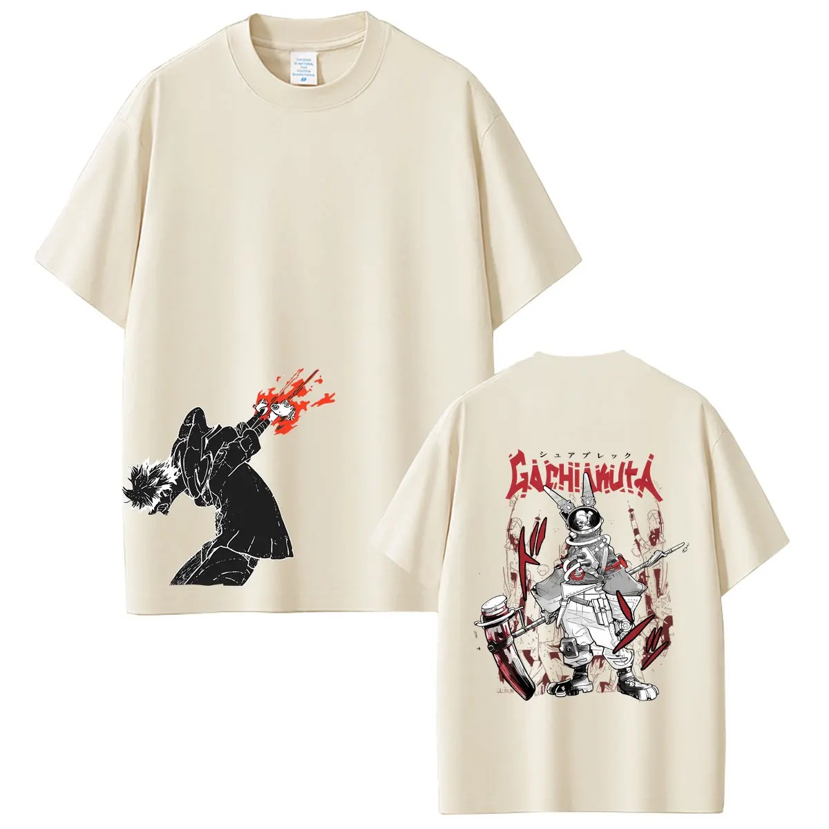 Anime Gachiakuta Rudo Regto Surebrec T-shirt Unisex Casual High Quality Soft Cotton T Shirts Men Women Manga Oversized Tshirt