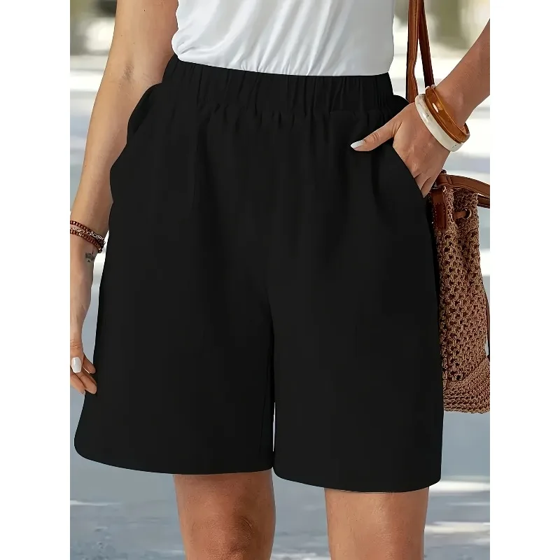 Spring and summer men's and women's casual solid color shorts