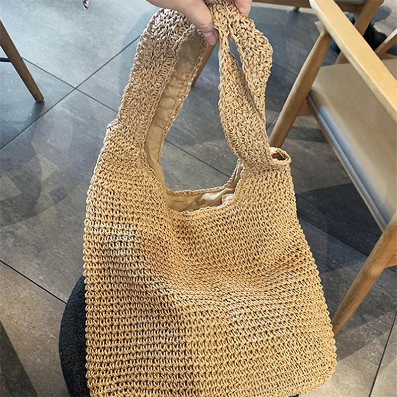 Sac de plage tissé à la main de grande capacité, sac décontracté polyvalent, initié, Sen, été, nouveau