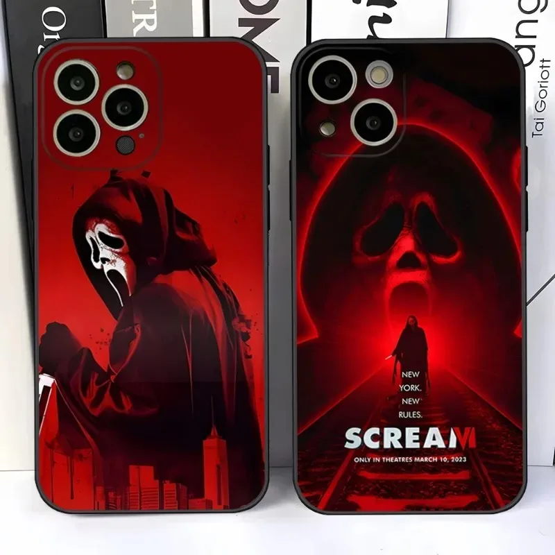 Ghostface Horror Scream Art Phone Case For Samsung Galaxy S10 S20 S21 S22 S23 S24 FE Plus Ultra Note 20 Back Cover