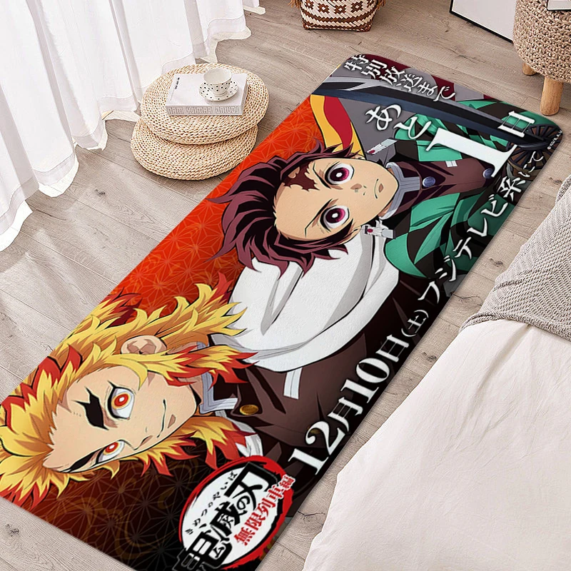 

Bedroom Rug Anime Rengoku Living Room Hallway Bathroom Foot Mat Balcony Carpet for Kitchen Custom Doormat Entrance Door Home