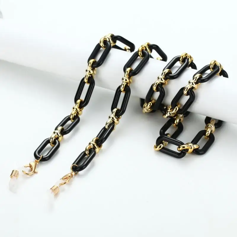 Fashion Acrylic Women Sunglasses Chain Holder Cord Glasses Chains Reading Eyeglasses Hanging Neck Chain Lanyard Strap Rope