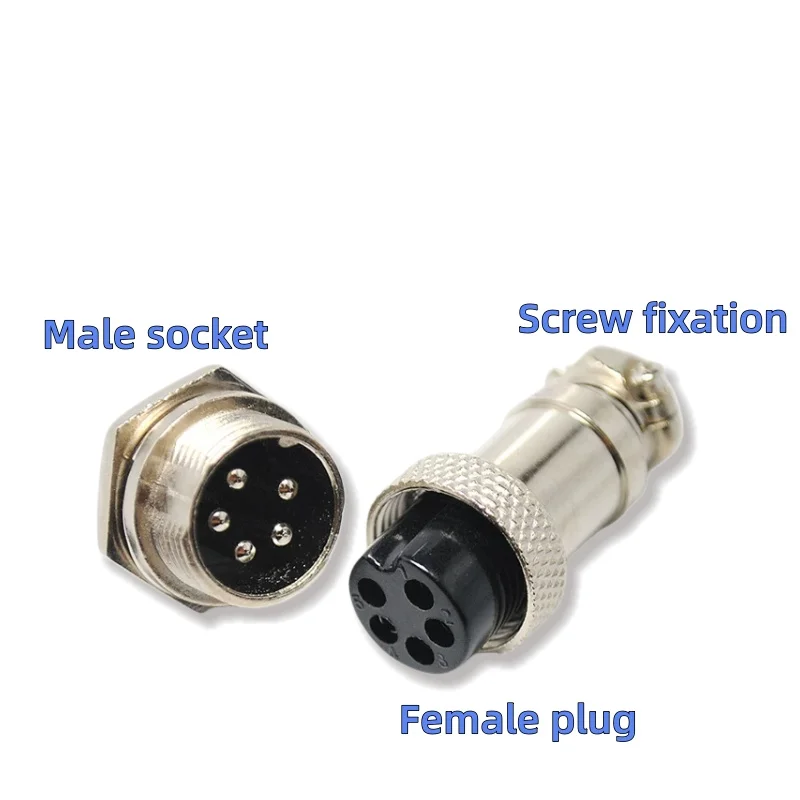 1Set GX16 16mm Metal Circular Aviation Connector Socket Plug 2PIN 3PIN 4PIN 5PIN 6PIN GX16 2/3/4/5/6/7/8/9 Pin Male & Female