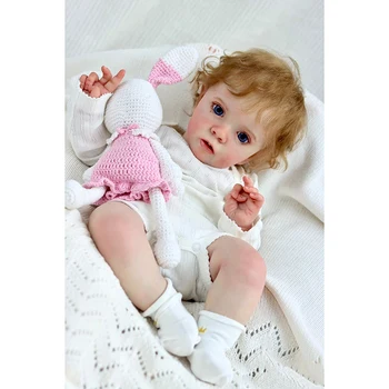 24 inch Bebe reborn baby doll blobez body with Blone hair lifelike 3D skin paint Venis handmade doll high quality for girls gift