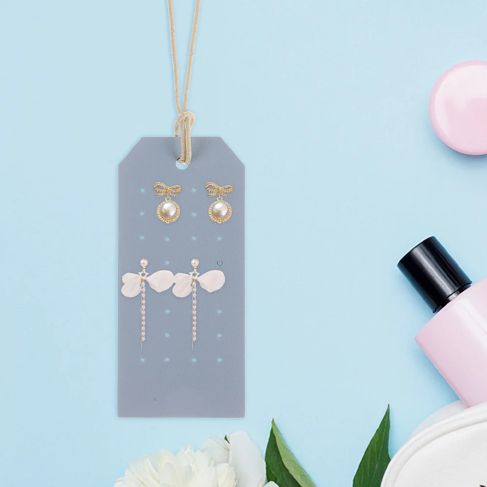 

Double-Sided PU Earring Display Stand Portable Organizer for Stud Earrings Jewelry Holder Travel Storage