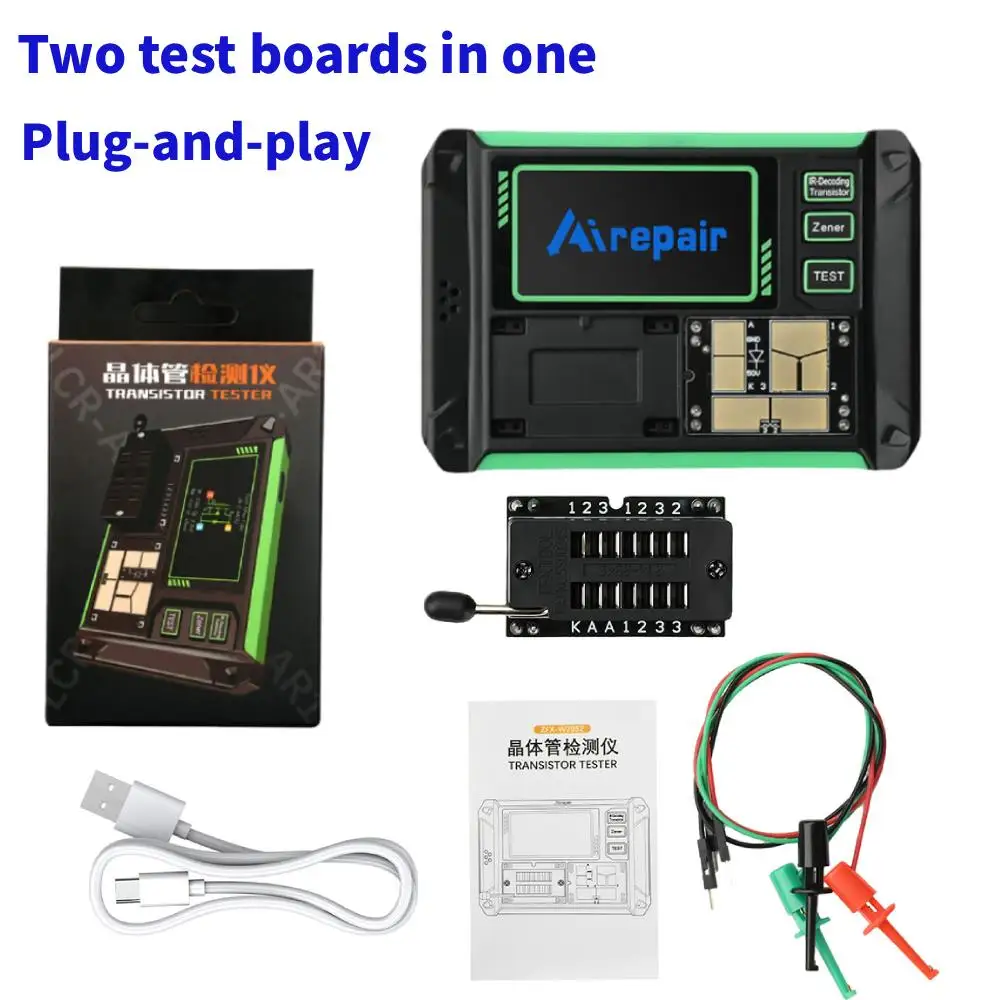 LCR-AR1 Multifunctional Transistor Tester Capacitance Resistance MOSFET Triode Diode Electronic Component Test Meter