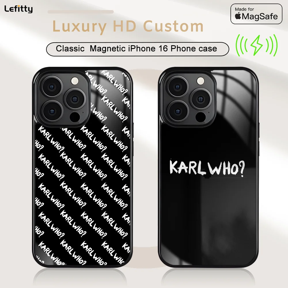 

Text Design K-K-karls Who Phone Case For iPhone 16 15 14 13 12 11 Pro Max Plus Mini Magnetic Magsafe Wireless Charging Cover