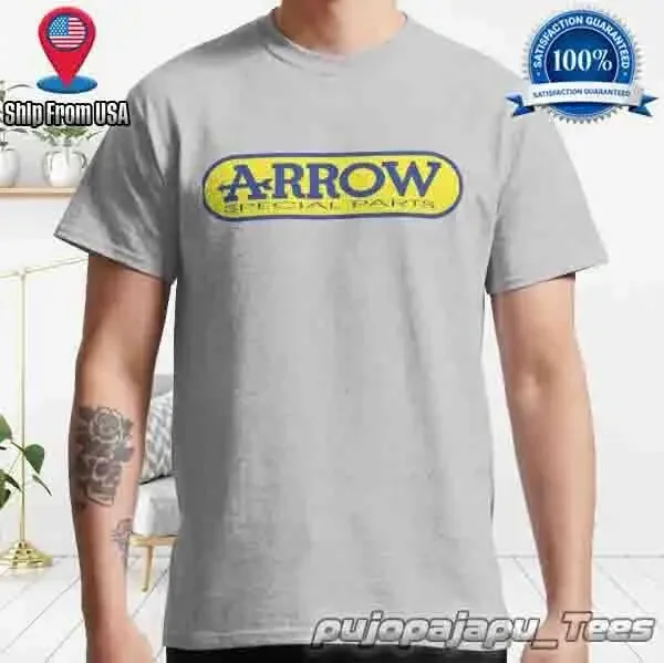 New Item Arrow exhaust systems American Funny Logo Men's T-Shirt Size S-5XL