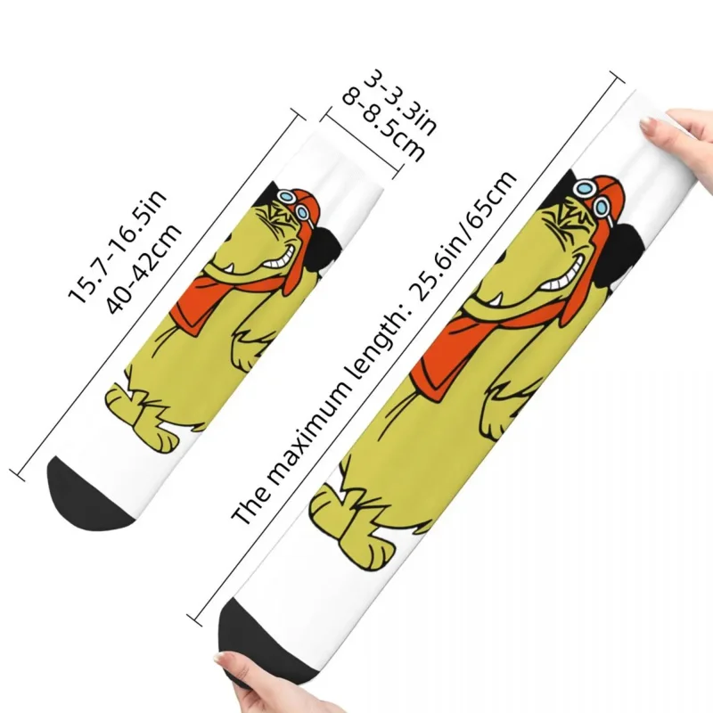 Winter Warm Crazy Design Women Men Muttley Wacky Races Socks Cartoon Non-slip Skateboard Socks