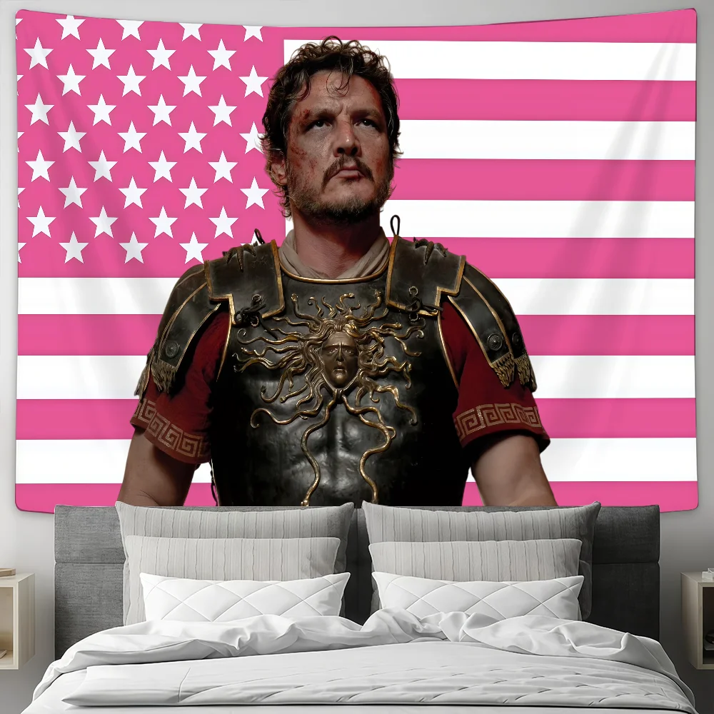 Actor P-Pedro P-Pascal American flag Custom Camping Garden Decor Party Backdrops Wall Art Family Gifts