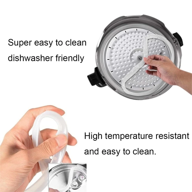 Pack of 3 Effective Rubber Seals Reliable Replacement Seal Set Long Lasting Rubber Sealing Rings for Pressure Cooker