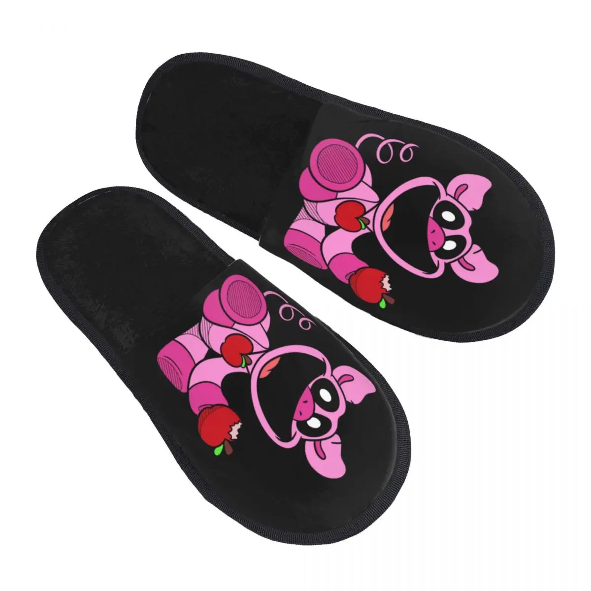 Custom Picky Piggy Render Smiling Big Mouth Critters Memory Foam Slippers Women Comfy Warm Scarry Animated Game House Slippers