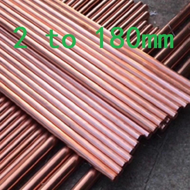 1PC Copper Rods Copper Round Bar 2 3 4 5 6 7 8 10 12 13 14 15 16 18 20 22 23 25 26 28 30 32 35 38 40 45 50 to 180mm