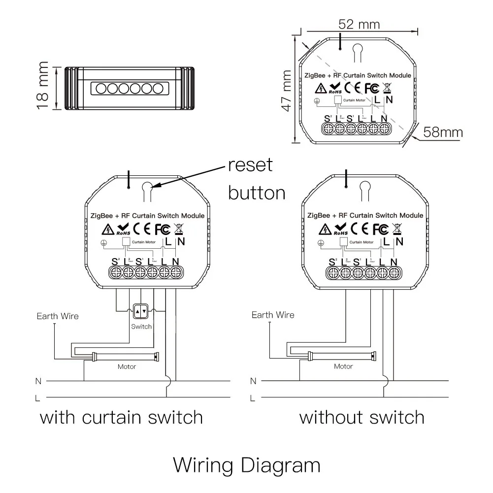 Zigequation-Joli de rideau RF 433, moteur de volet roulant, télécommande Tuya Andrea, Alexa, Google Home, tournesol, vie intelligente