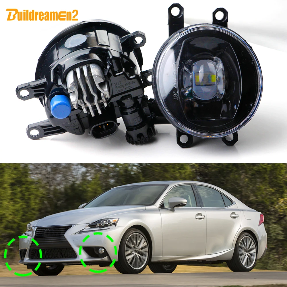 2 X 30W Car Canbus LED Lens Fog Light DRL Accessories 8000LM White Yellow 12V For Lexus IS-F ISF IS IS250 IS350 IS300 IS200T