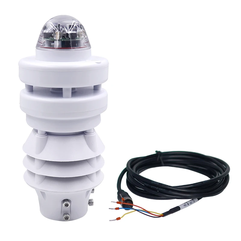 

Hot Sale Ultrasonic Wind Speed Wind Direction Optical Rainfall 6 In 1 XF600L Compact Weather Station
