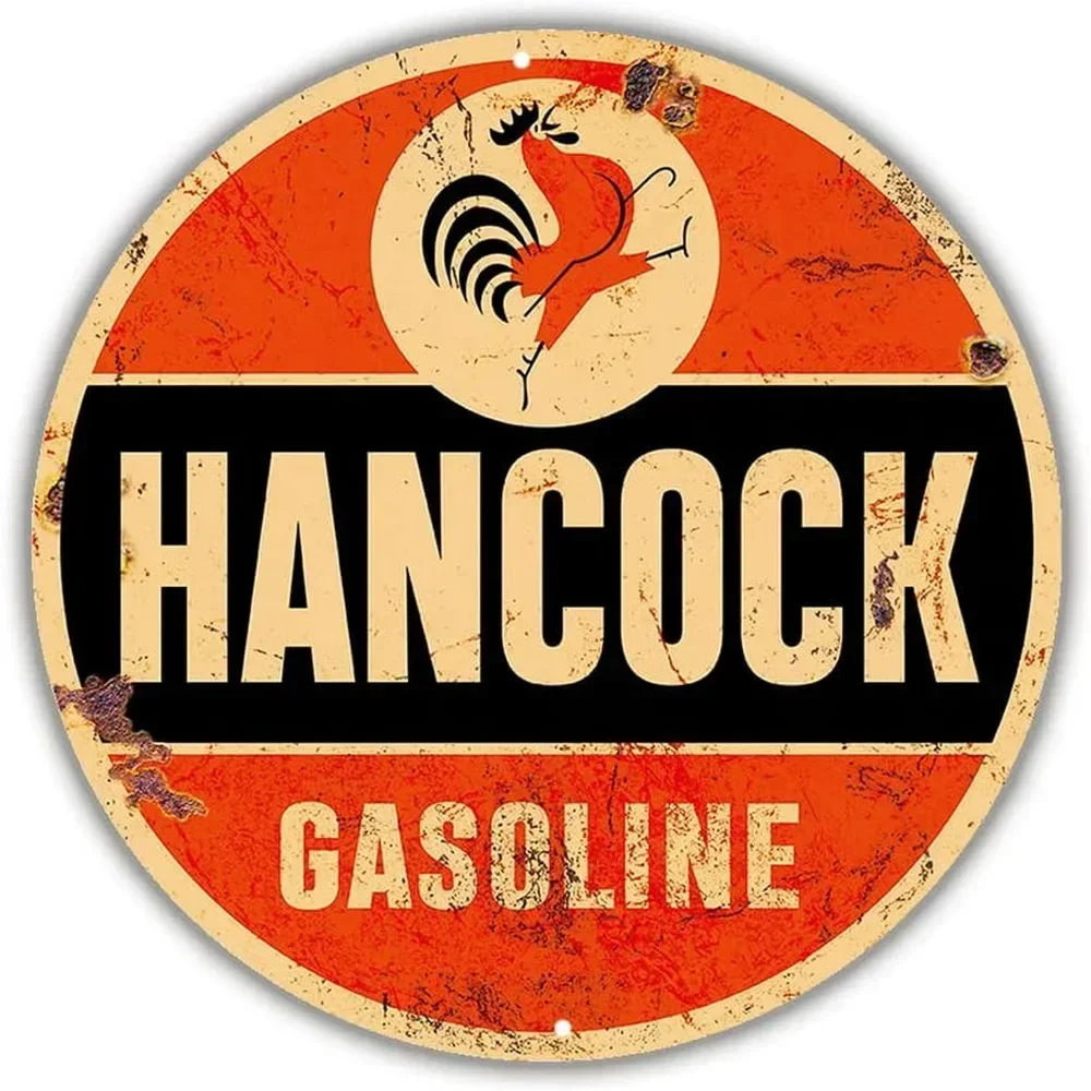 Stiker Mobil Kepribadian Minyak Motor Bulat Stasiun Minyak Gas Garasi Retro Stiker Vinil Stiker Tahan Air Dekorasi Aksesori Otomatis