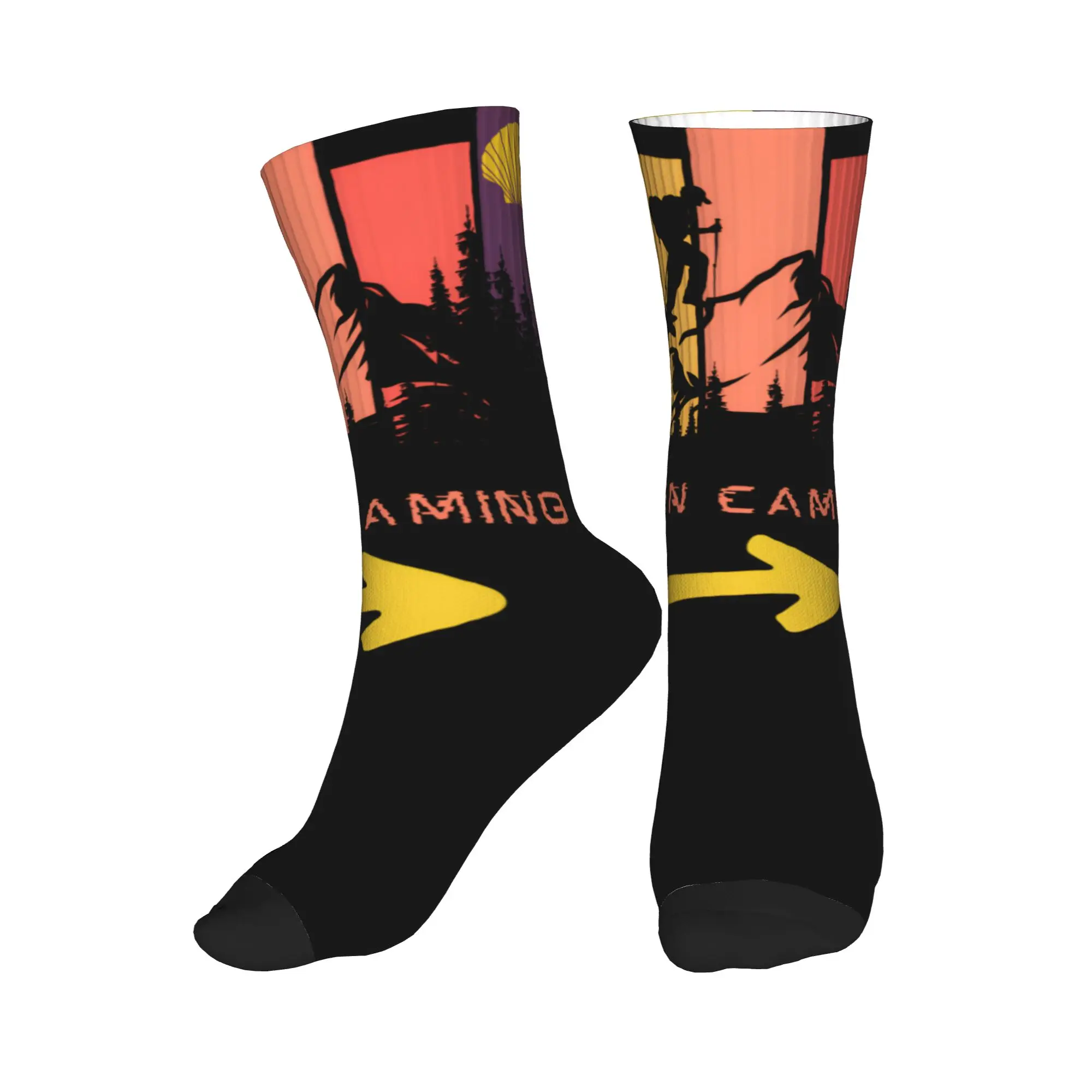 

Buen Camino de Santiago Men's Crew Socks Unisex Cute 3D Print Dress Socks