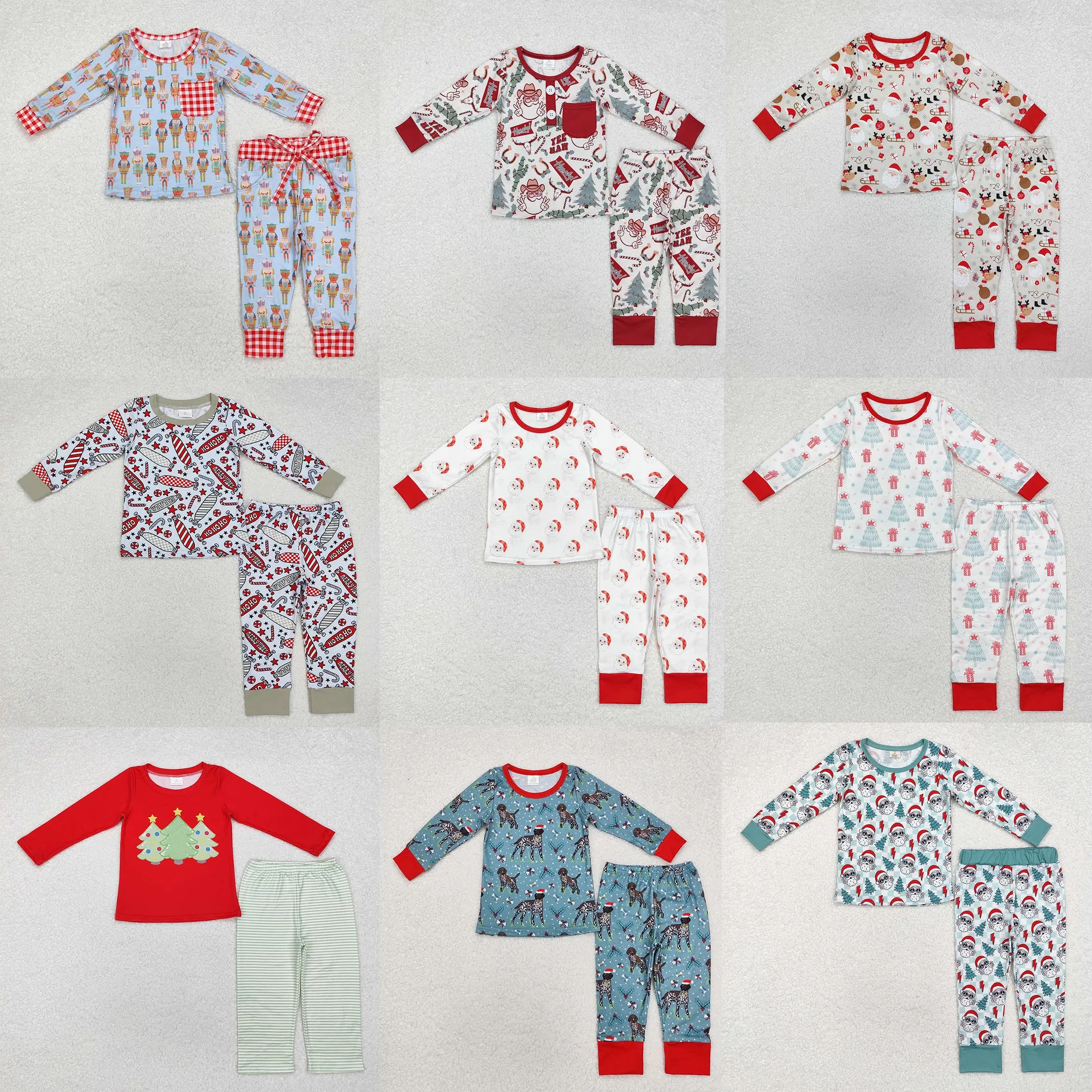 

Kids Christmas Clothes Long Sleeve Top With Pants 2 Pieces Set Children Boys Winter Outfits