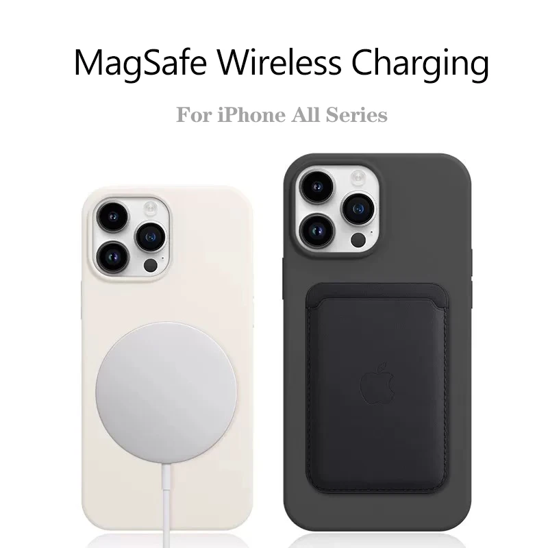 Original Magsafe Magnetic Liquid Silicone Soft Case for Apple iPhone 16 15 13 12 14 Pro Max Wireless Charging Full Logo Cover