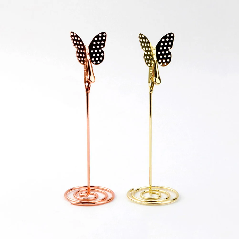 

10 Pcs Iron Picture Holders Place Card Memo Clip Small Holder Wedding Table Holder Note Folder Table Number Photo St