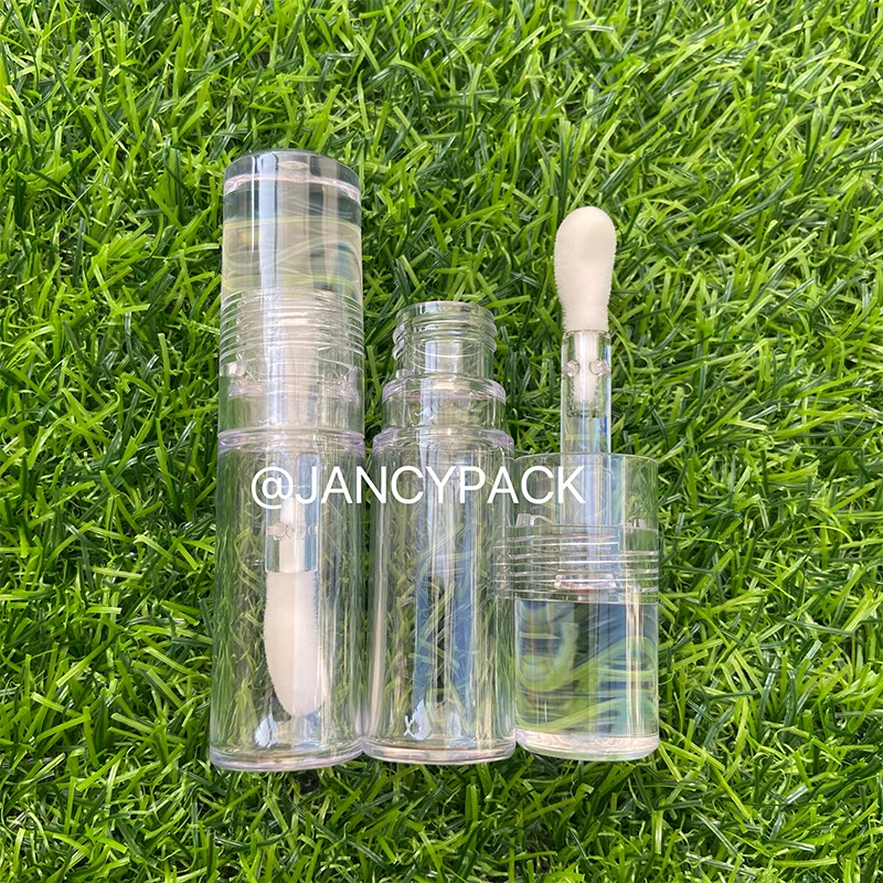 

Clear 8.5ml Lipgloss Tubes Empty PETG Big Brush Rod Round Cosmetic Tube Clear Lip Balm Bottle Refillable Gloss Containers