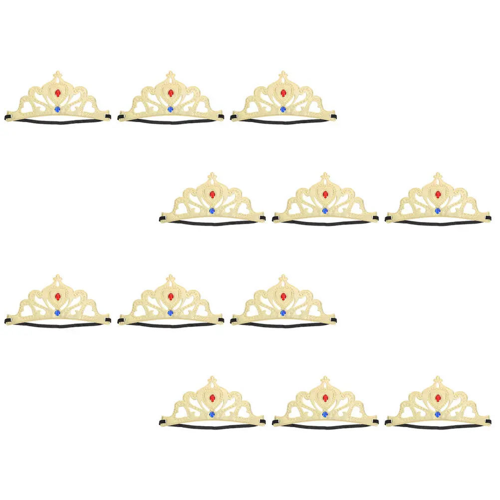 

12Pcs Children Crown Headdress Delicate Crown Shaped Headband for Birthday Party Baby Shower Photo Prop Costume Cosplay Kids