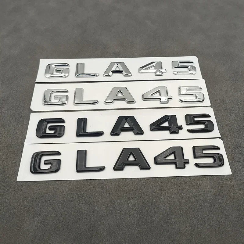 3d ABS Chrome GLA 45 GLA45 Logo Letters Car Trunk Emblem Badge Sticker For Mercedes Benz GLA45 AMG W156 X156 H547 Accessories