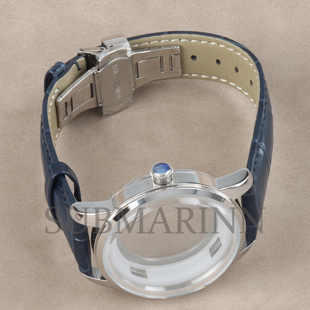 Arched Glass 40mm Rose Gold/Silver Watch Case 316 Steel For Cocktail Time Presage NH35 NH36 NH38 Automatic Movement 35mm Dial