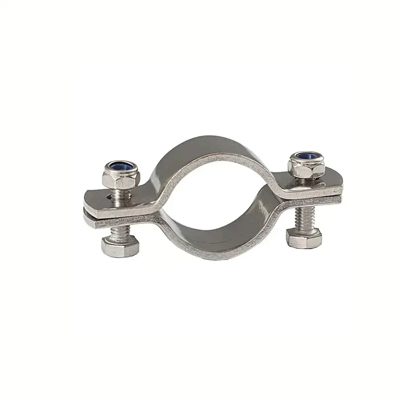 Heavy Duty 304 Stainless Steel Flat Pipe Clamp Reinforced Support Bracket For Long Lasting Use