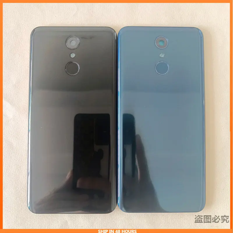 

Для LG Q7 + задняя крышка батарейного отсека панель Корпус чехол + кнопка отпечатка пальца + объектив камеры заменить крышку батарейного отсека для LG Q7
