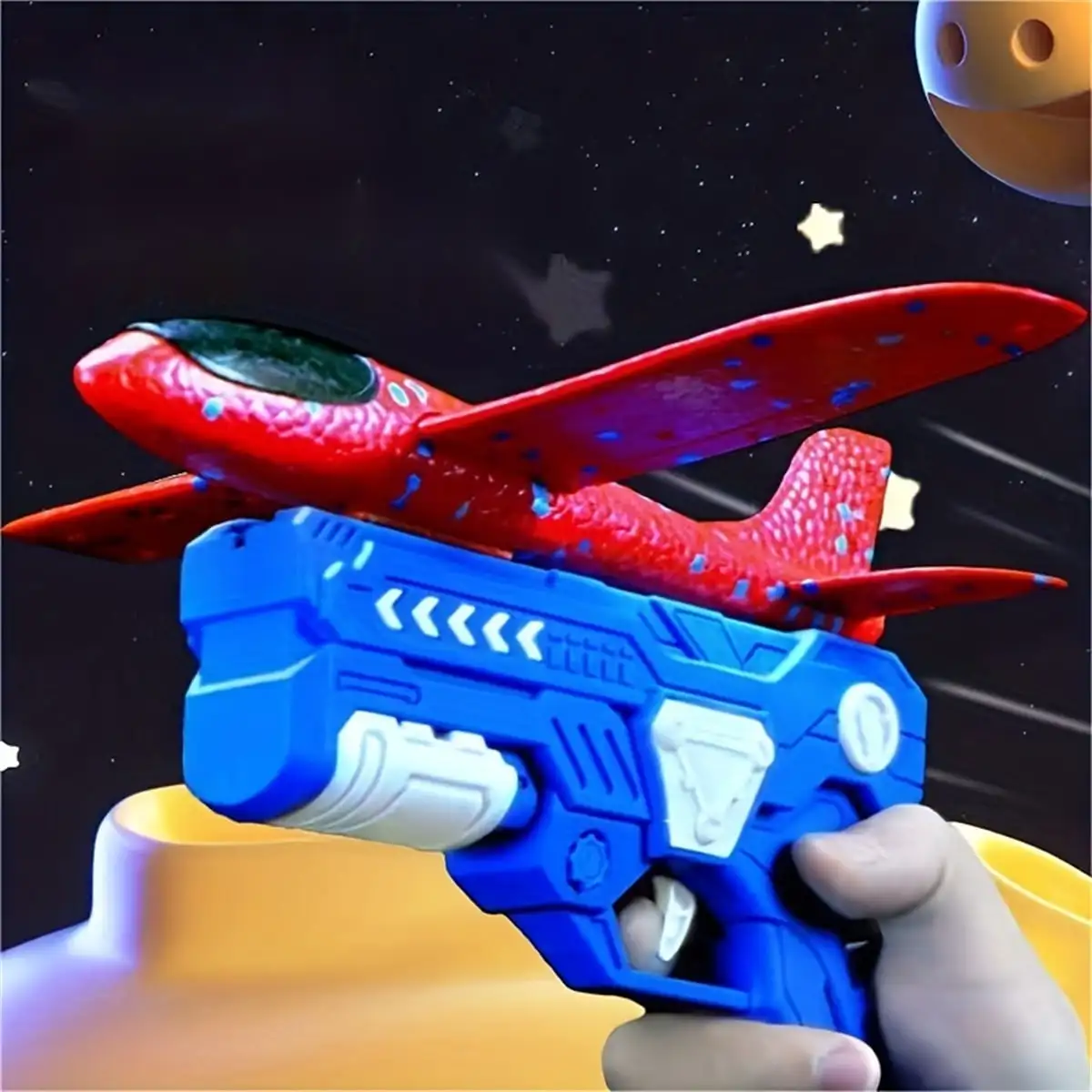 

1PC foam aircraft gun type gliding launch outdoor interactive ejection toy